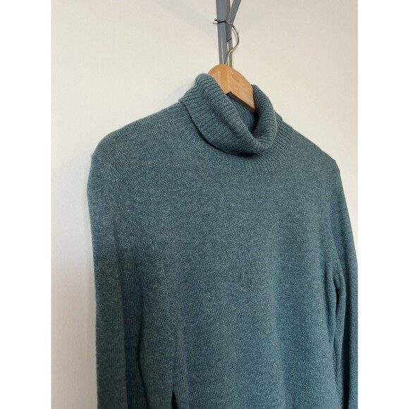 Cashmere Addiction Teal Cashmere Turtleneck Sweater Size Large - Picture 3 of 9